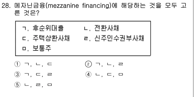 2021년 부동산학개론 28번 문제 (보기 포함 이미지)