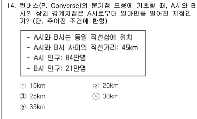 2024년 부동산학개론 14번 문제 (보기 포함 이미지)