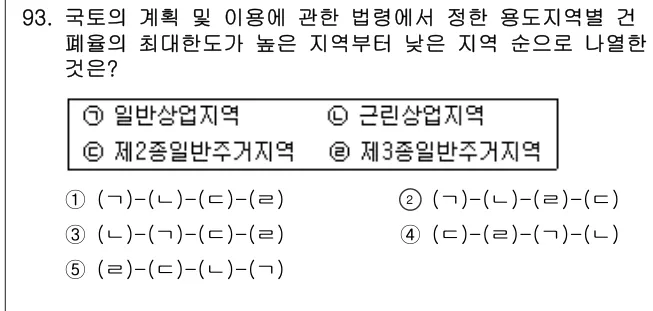 2005년 부동산공법 93번 문제 (보기 포함 이미지)