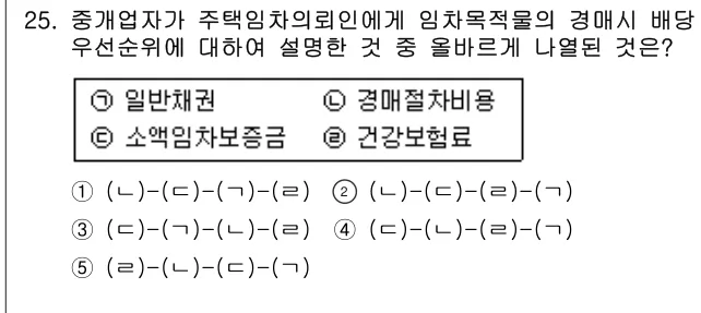 2006년 공인중개사법·중개실무 25번 문제 (보기 포함 이미지)