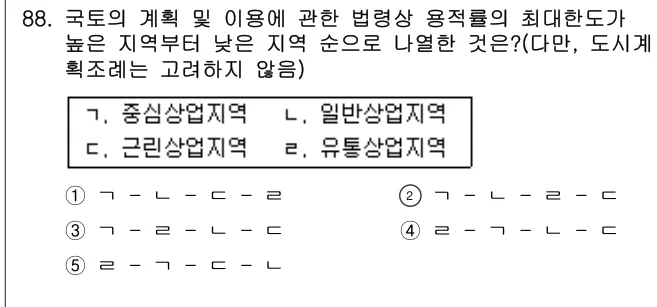 2010년 부동산공법 88번 문제 (보기 포함 이미지)