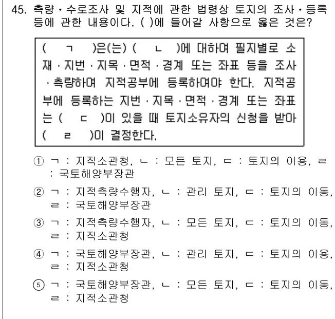 2012년 공시법·세법 45번 문제 (보기 포함 이미지)