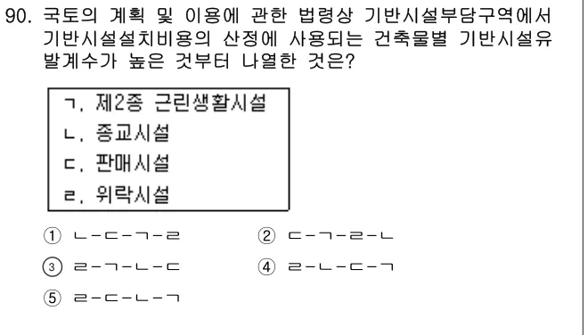 2012년 부동산공법 90번 문제 (보기 포함 이미지)